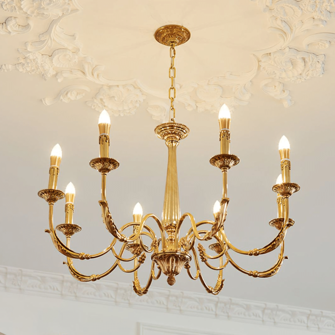 timeless beauty with Luxury Modern Gold Candle Chandelier in your home.