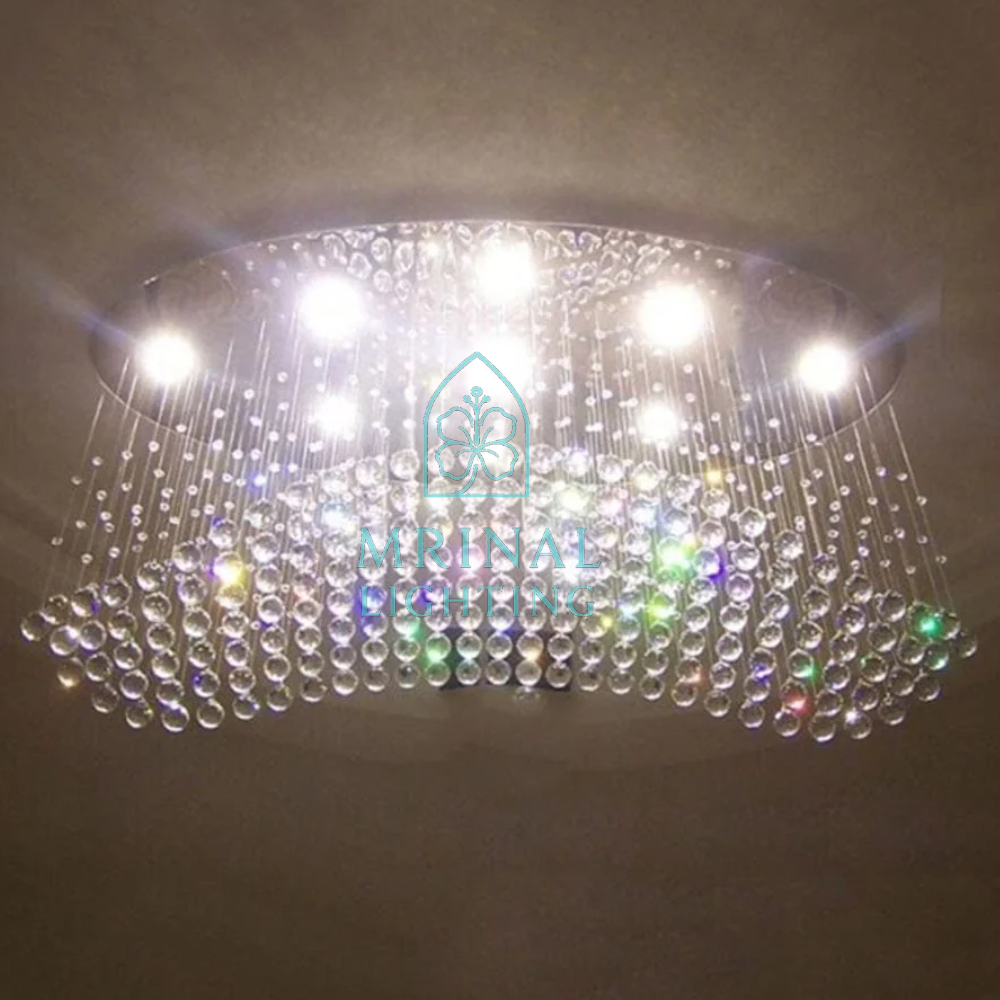 Luxury Oval Wave Crystal Chandelier for Banquet Hall