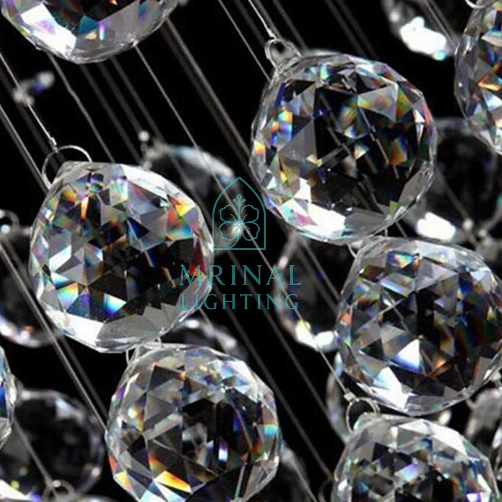 Luxury Oval Wave Crystal Chandelier for Banquet Hall