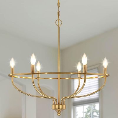Gold Candle Chandelier designed by Mrinal Lighting